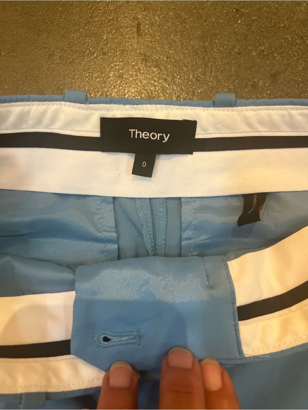 Theory Light Blue Women’s High Waist Dress Pants - Picture 5 of 9